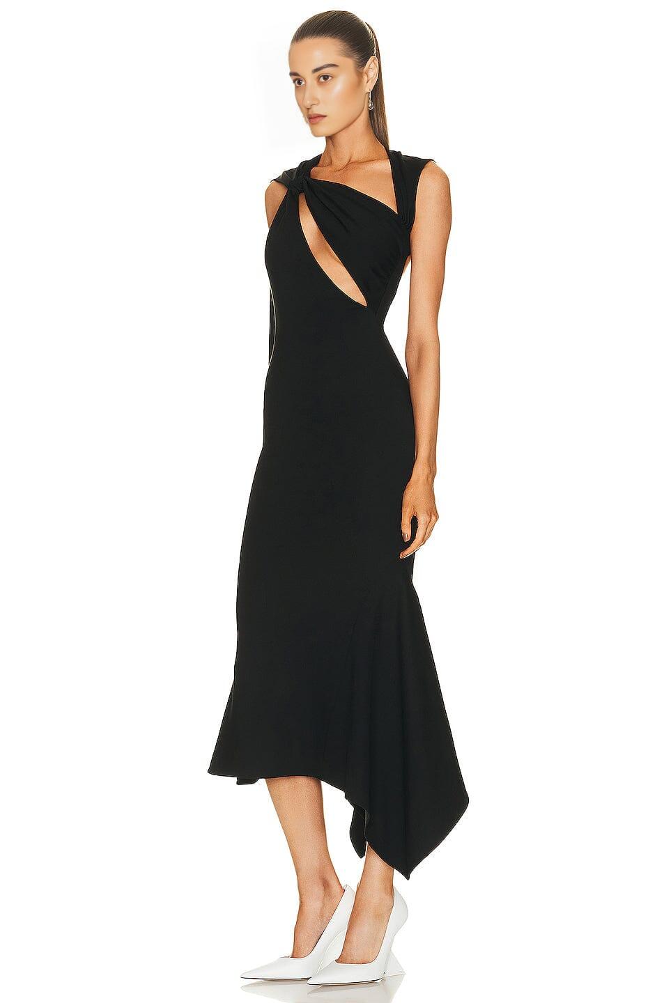 BACKLESS CUT OUT DRESS IN BLACK