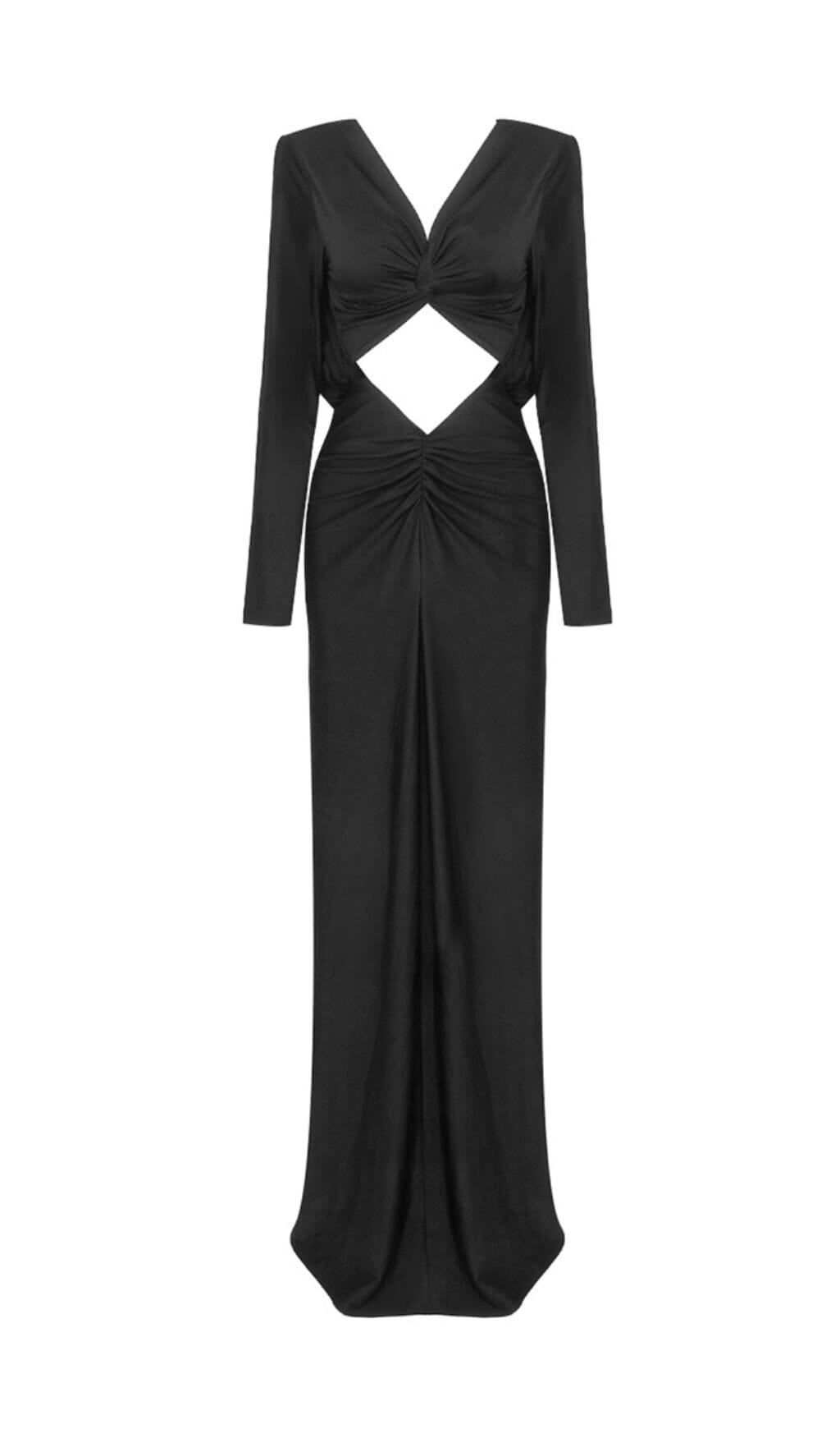 JERSEY CUT OUT MAXI DRESS IN BLACK
