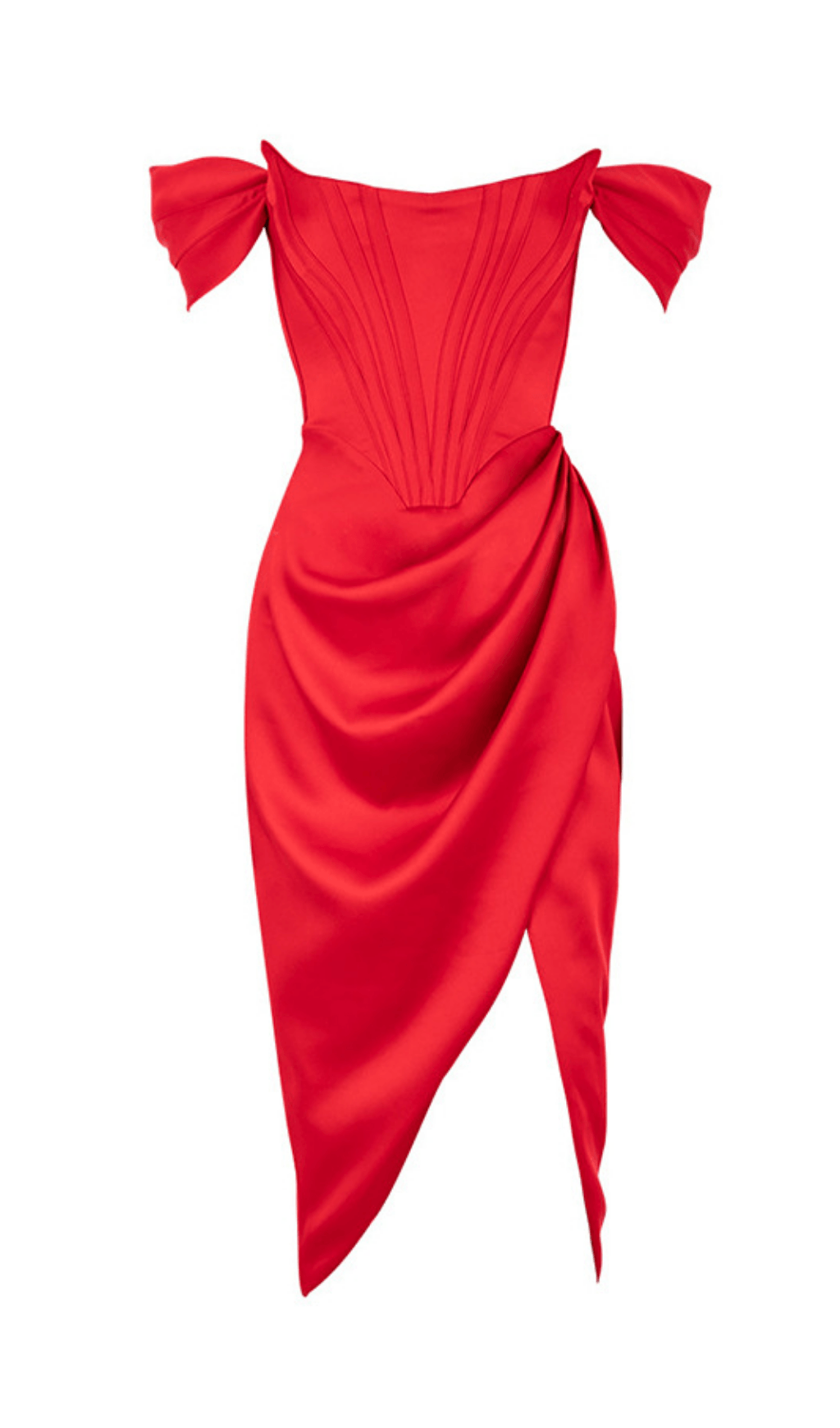 High waist side slit slim-fit gown