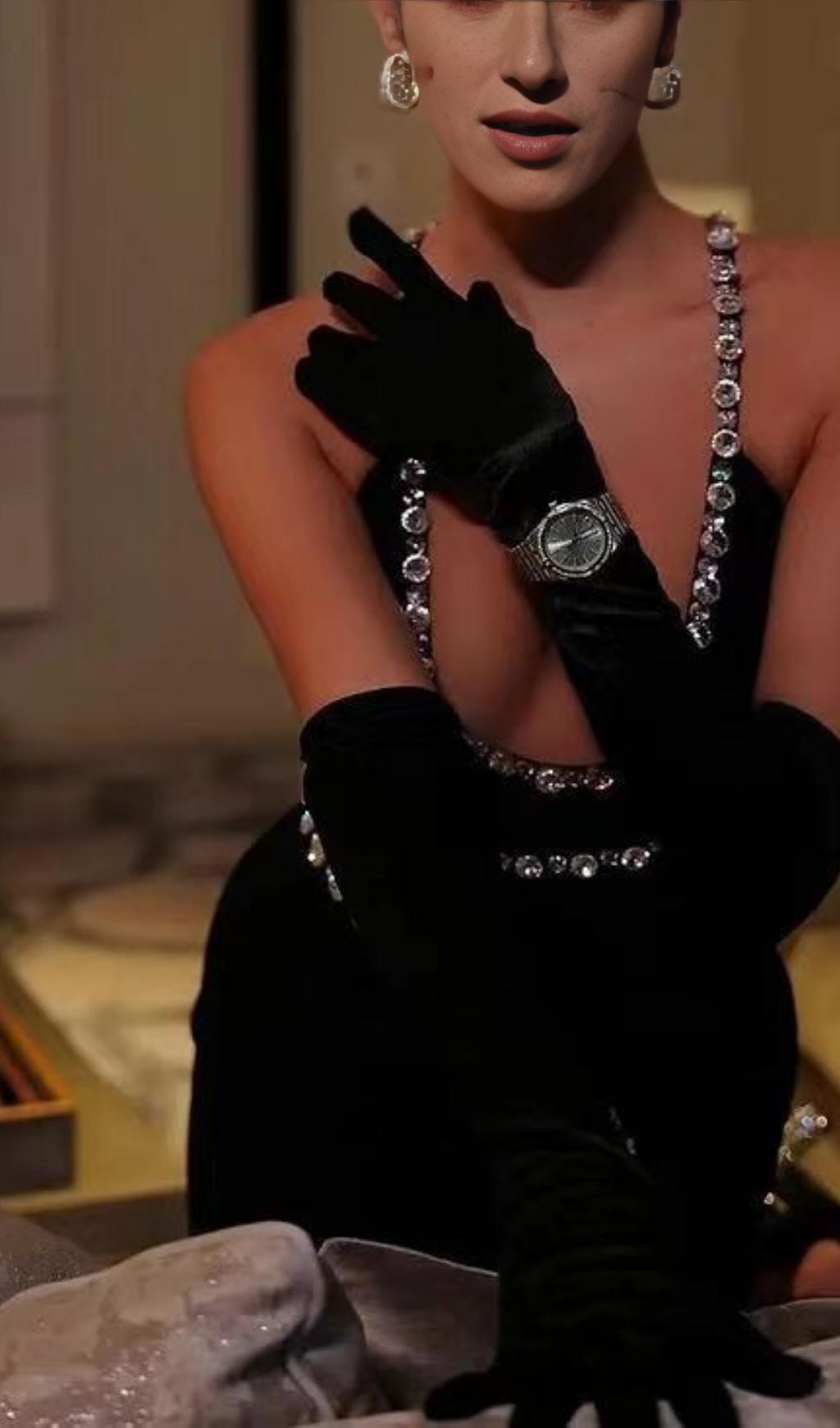 DIAMOND MAXI DRESS IN BLACK