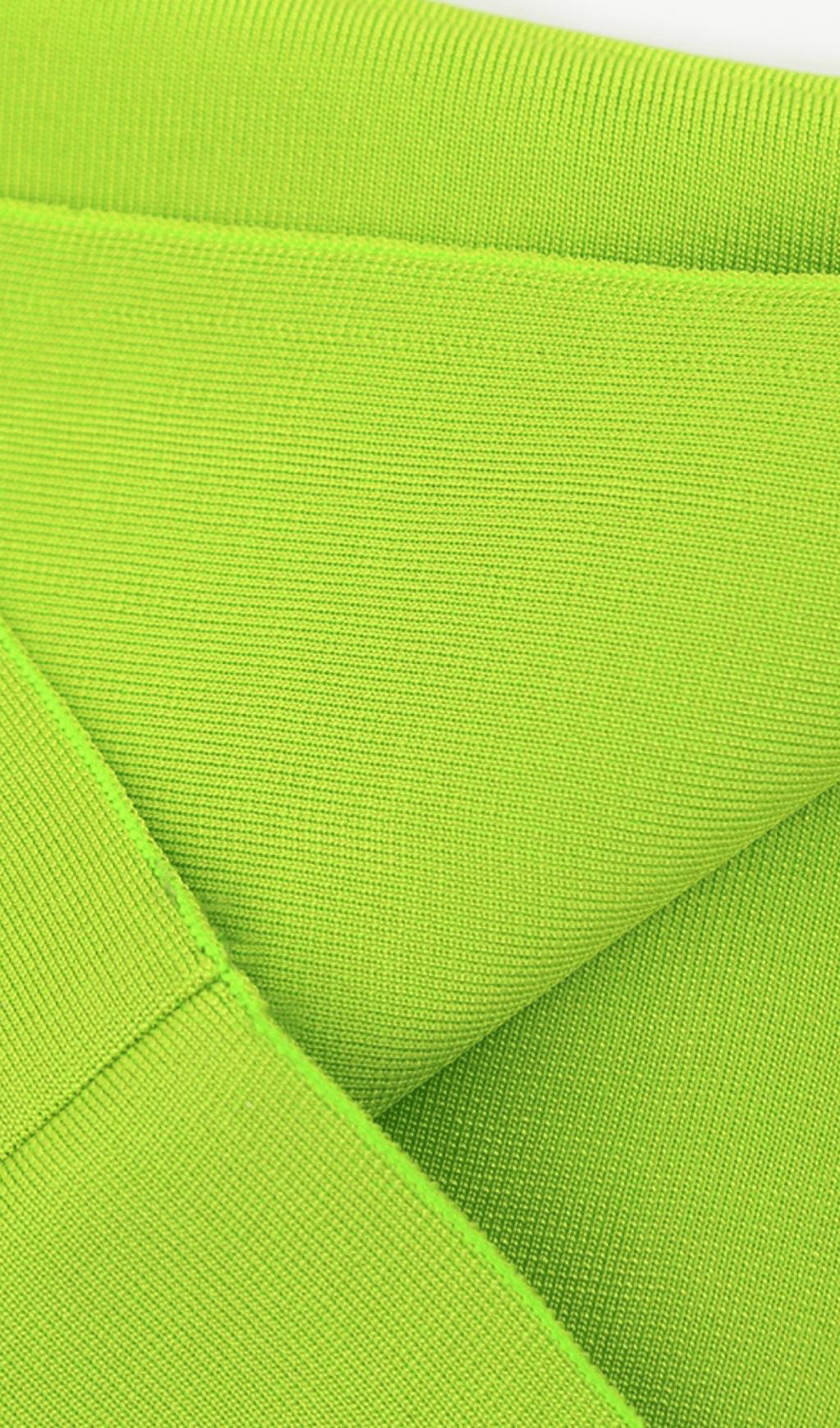 FLUORESCENT GREEN BANDAGE DRESS