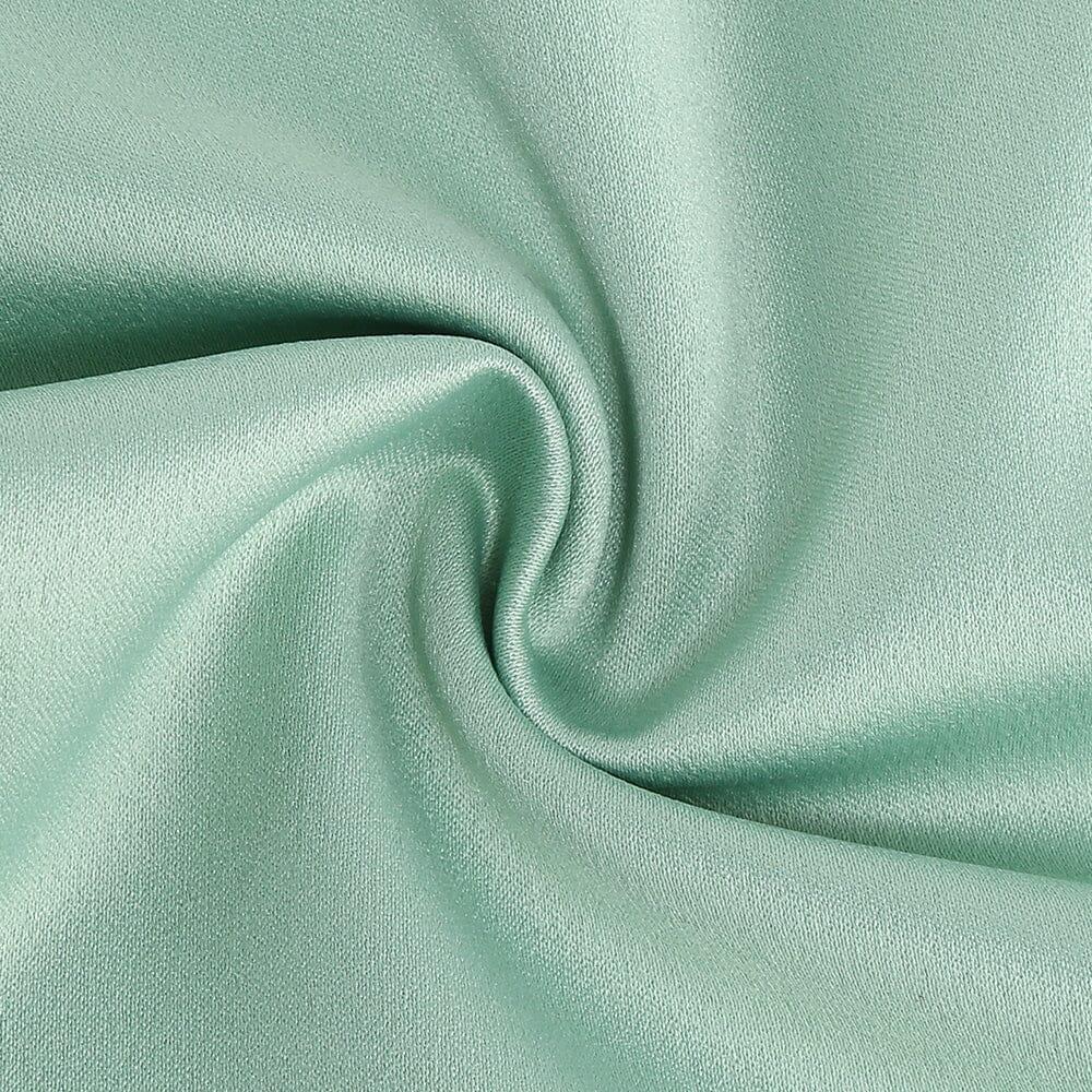 GREEN SATIN SWEETHEART NECK CORSET FRONT SPLIT MAXI DRESS