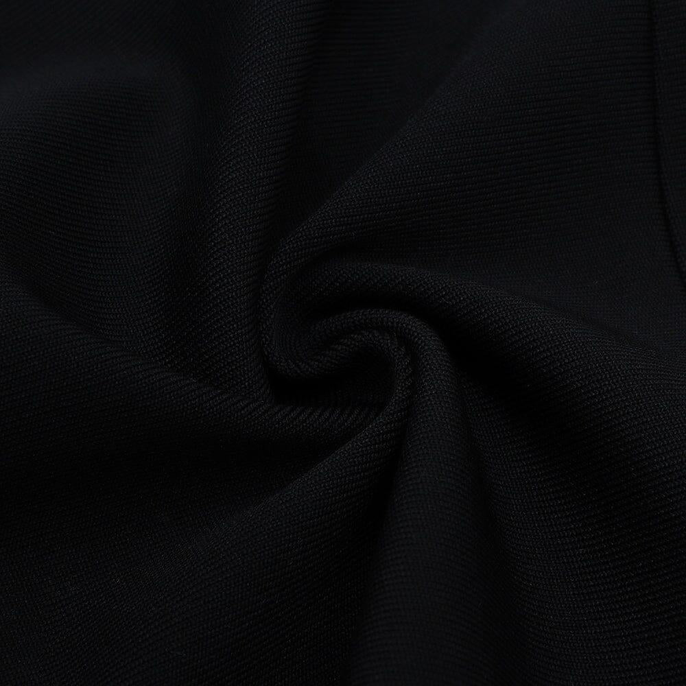 MESH CORSET HALTER MAXI DRESS IN BLACK