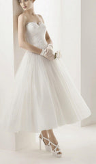BANDEAU SHORT WEDDING DRESS IN WHITE